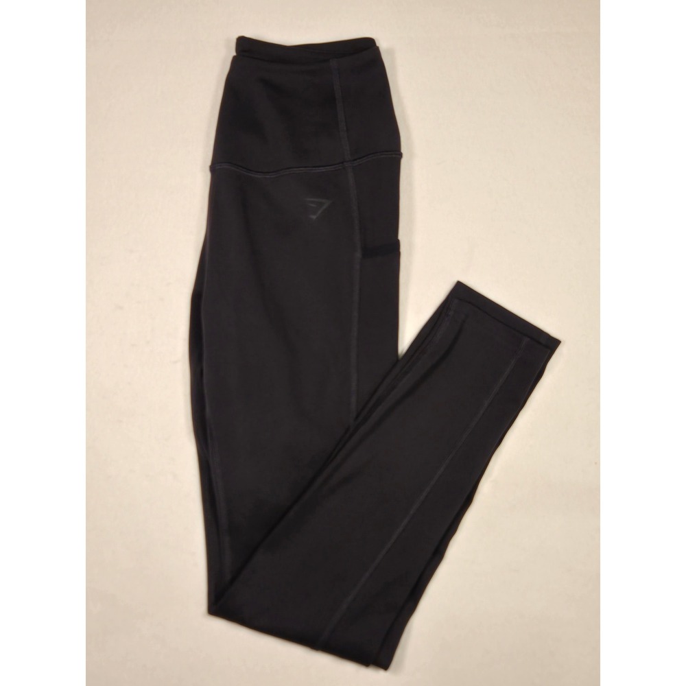 Gymshark Training Yoga Fitness Lifting Leggings Womens Small Black Pockets B4A80